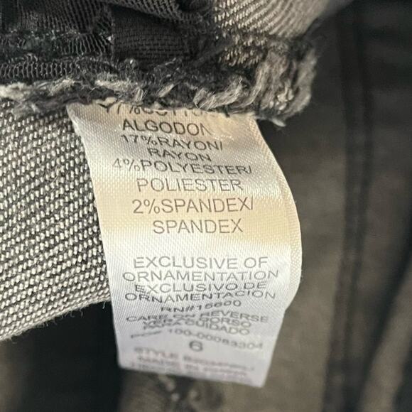 Democracy “Ab” Solution Black Button Front Jeans Size 6 - Picture 9 of 9